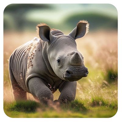 Baby Rhino Coaster Set