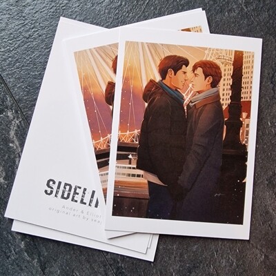 Sidelined (Ander & Elliot) A6 art print