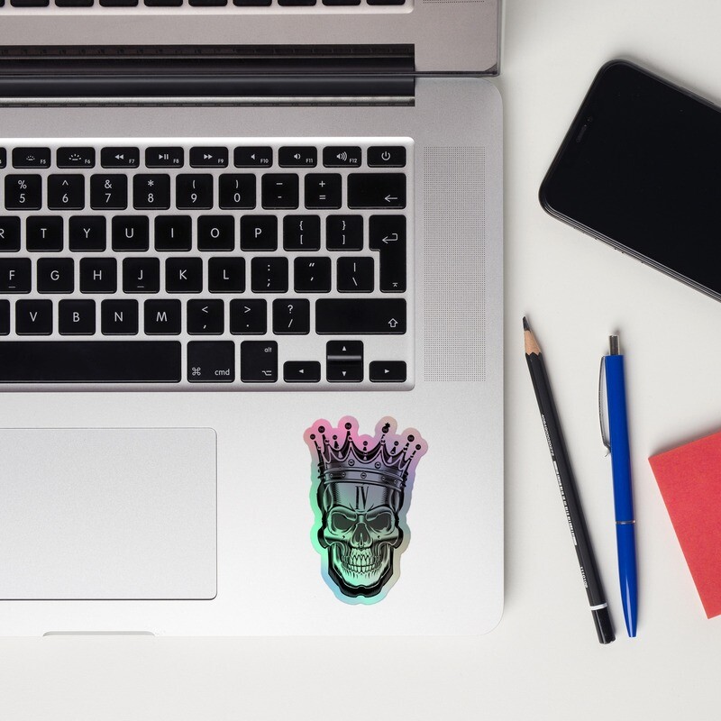The Four Skull Logo Holographic Sticker