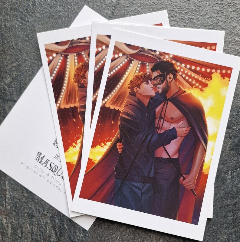 Cirque des Masques (Dima & Ollie) A6 art print