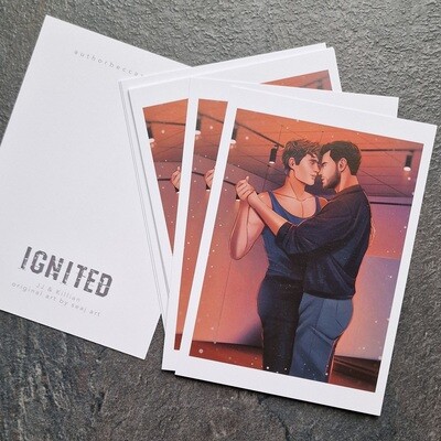 Ignited (JJ & Killian) A6 art print