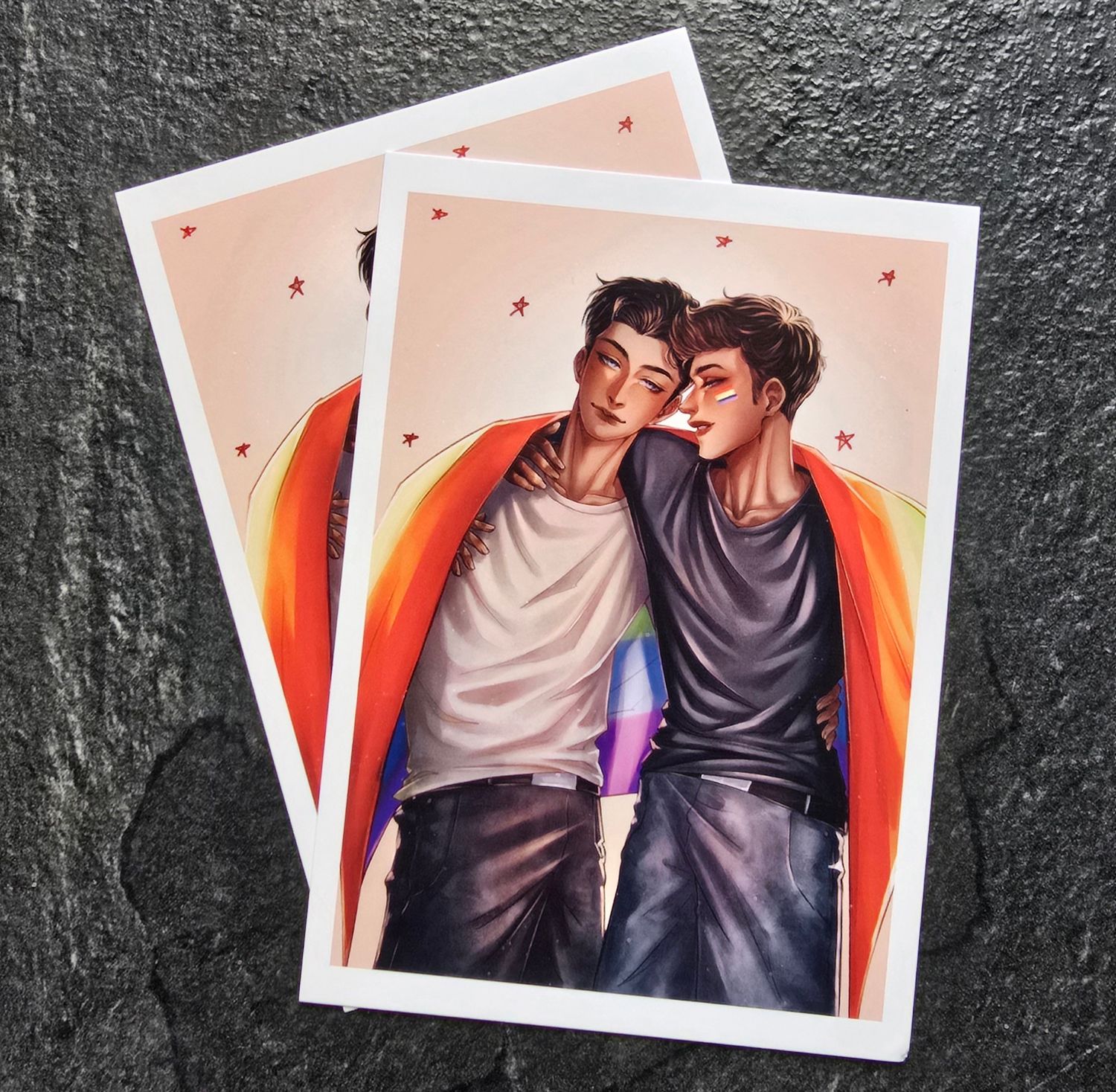 Reckless (Jordan & Theo) Pride A6 art print - Patreon