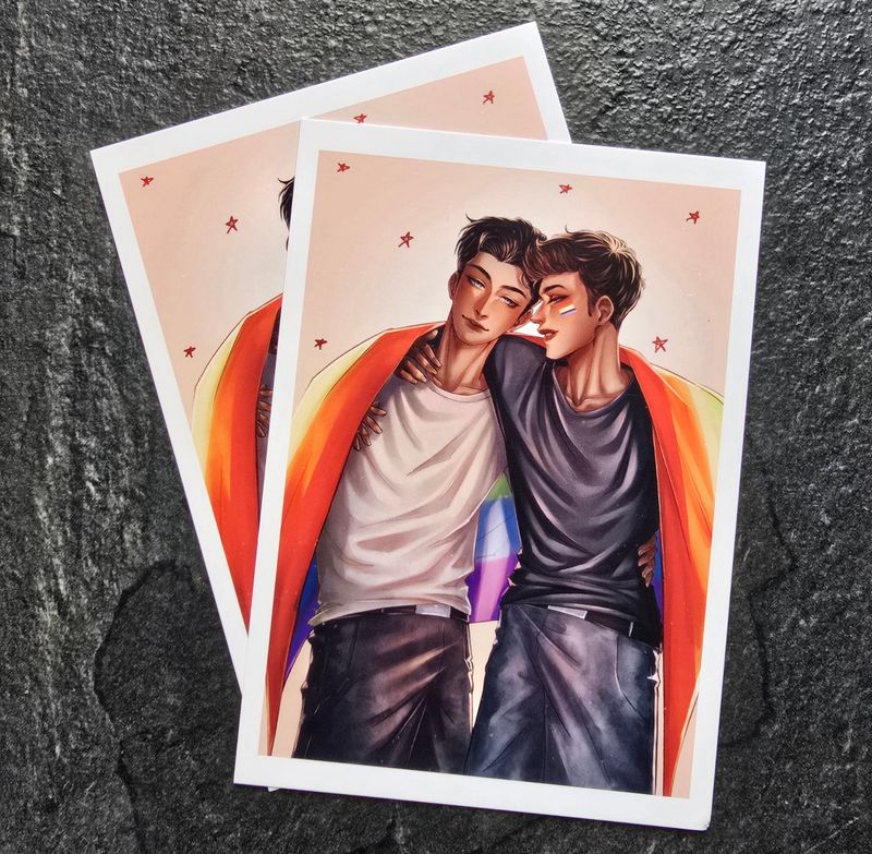 Reckless (Jordan & Theo) Pride A6 art print - Patreon
