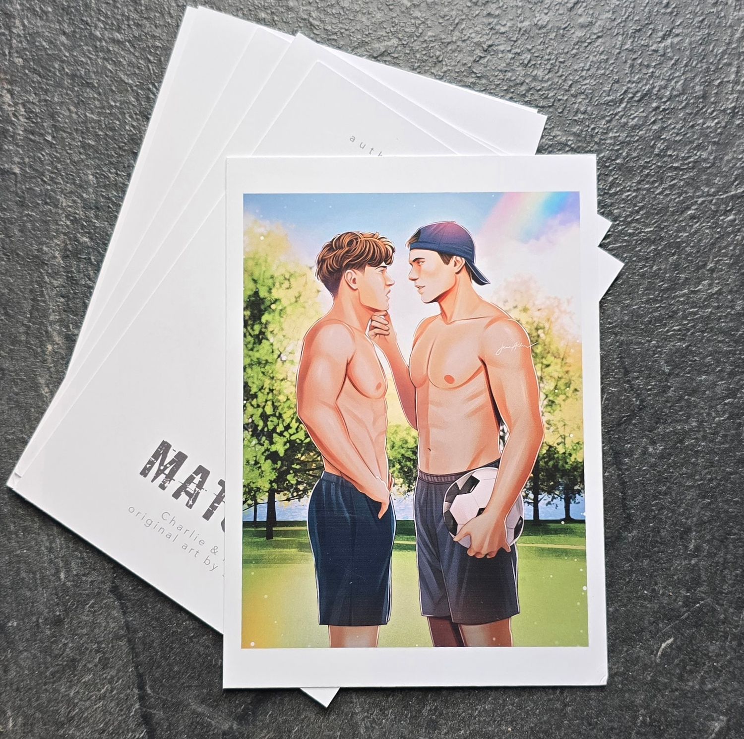 Matched (Charlie & Nate) A6 art print