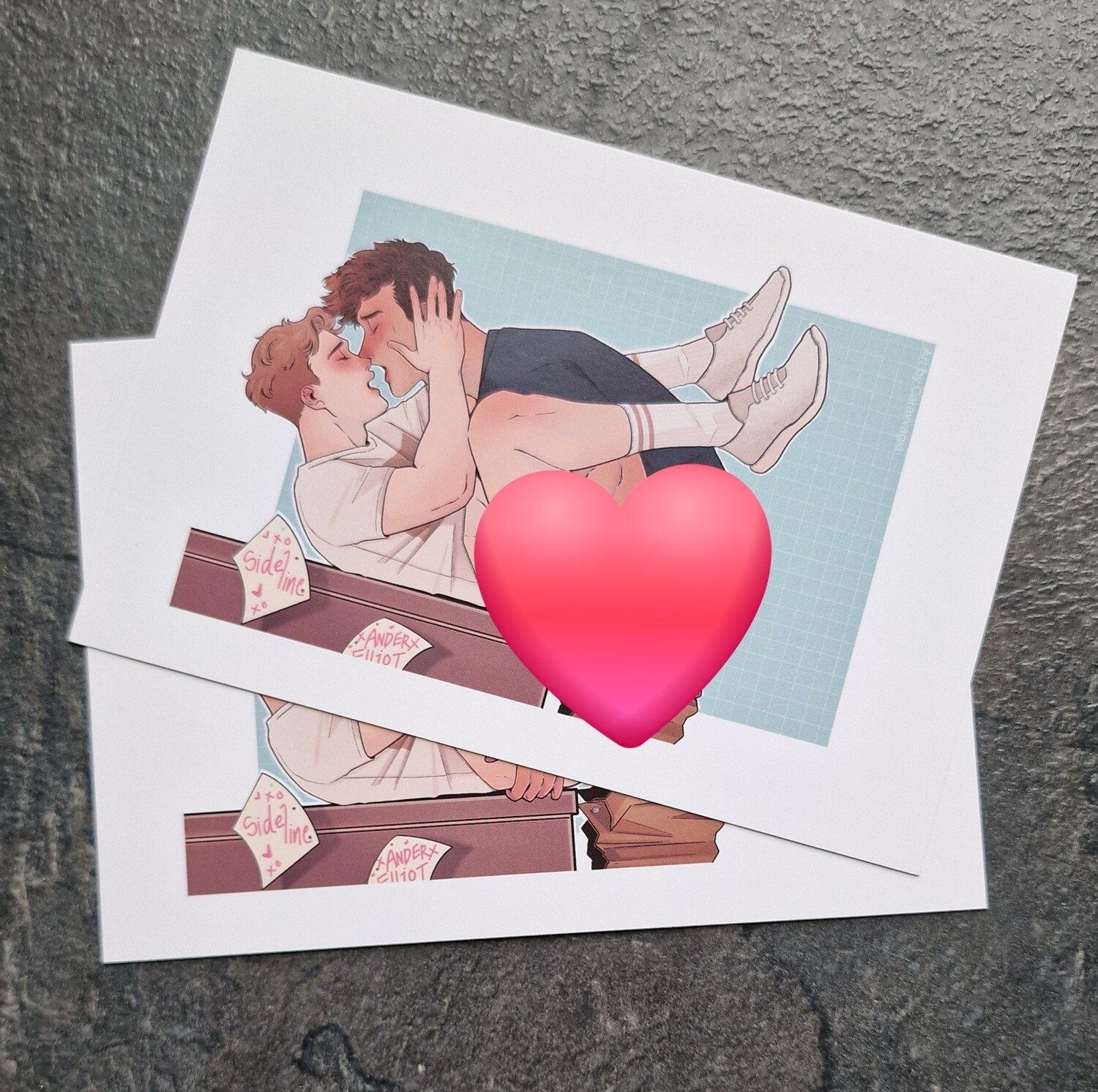 Sidelined (Ander & Elliot) A6 LOVE art print