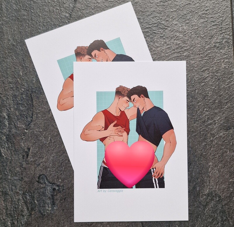Blindsided (Liam & Noah) A6 LOVE art print