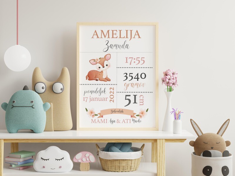 Grafika z rojstnimi podatki - bambi