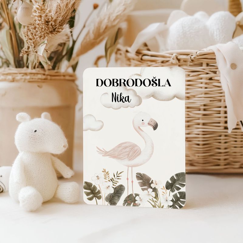 Čestitka flamingo
