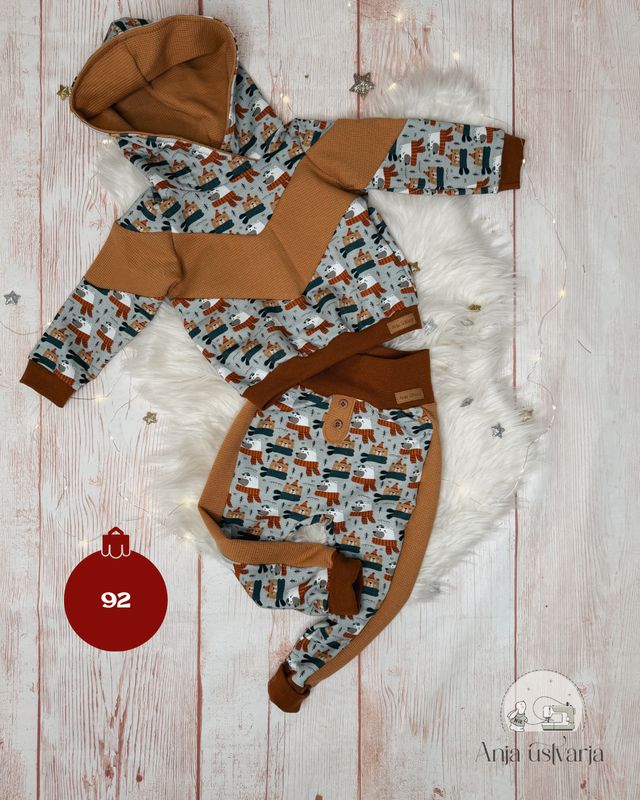 Kompletek zimski medvedki (kapucar in hlačke)