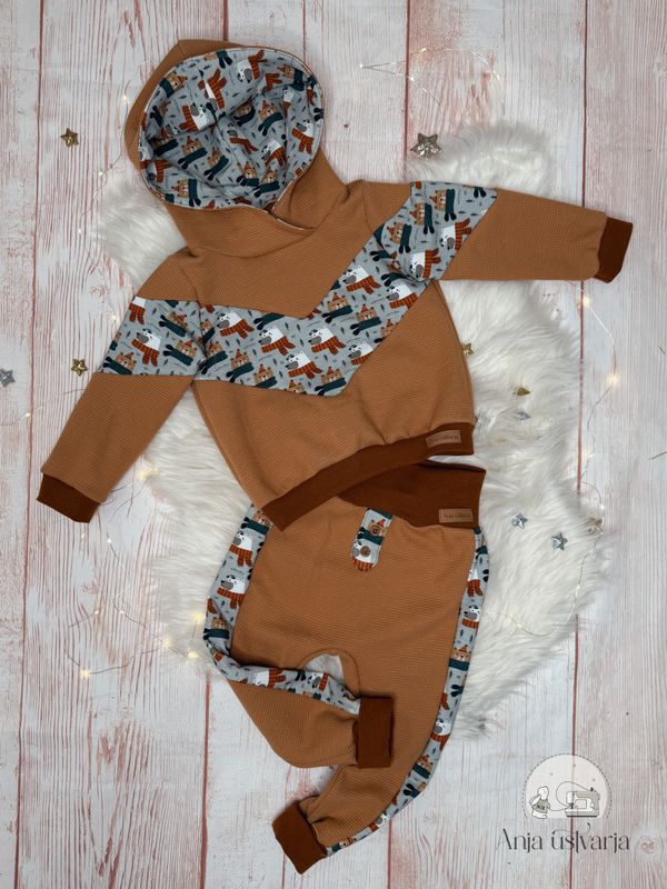 Kompletek z medvedki (kapucar in hlačke)