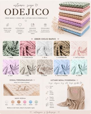 Sestavi svojo - odejica minky