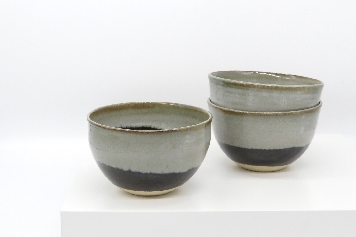 Rice Bowl - Black and mottled grey.