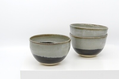 Rice Bowl - Black and mottled grey. Rice Bowl - Black and mottled grey.