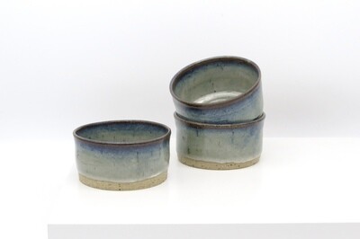 Ramekin - “Milky Way” Flecked white with mottled blue.