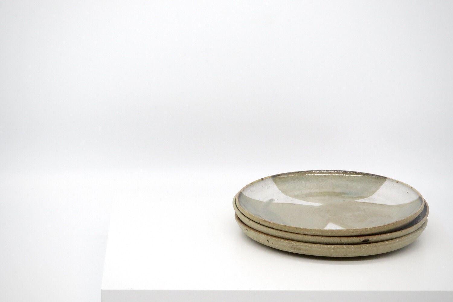 Side plate - Flecked white and mottled green.