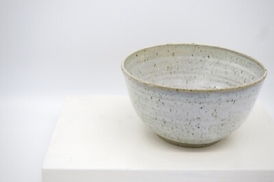 Pudding Bowl - Flecked white pudding bowl.
