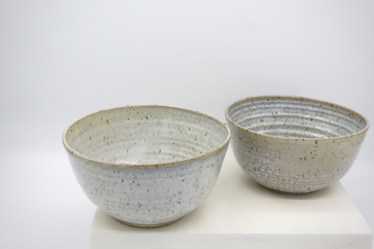 Pudding Bowl - Flecked white pudding bowl.