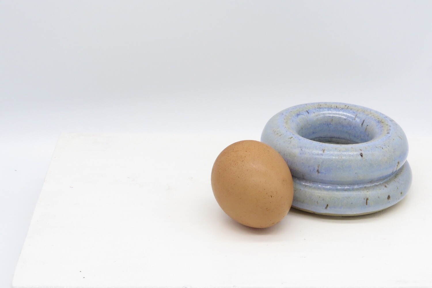 Egg Cup - sky blue double donut egg cup.