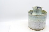 Sake carafe and warmer - Mottled white, green & blue.