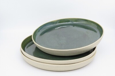 Dinner Plate - Peacock green.