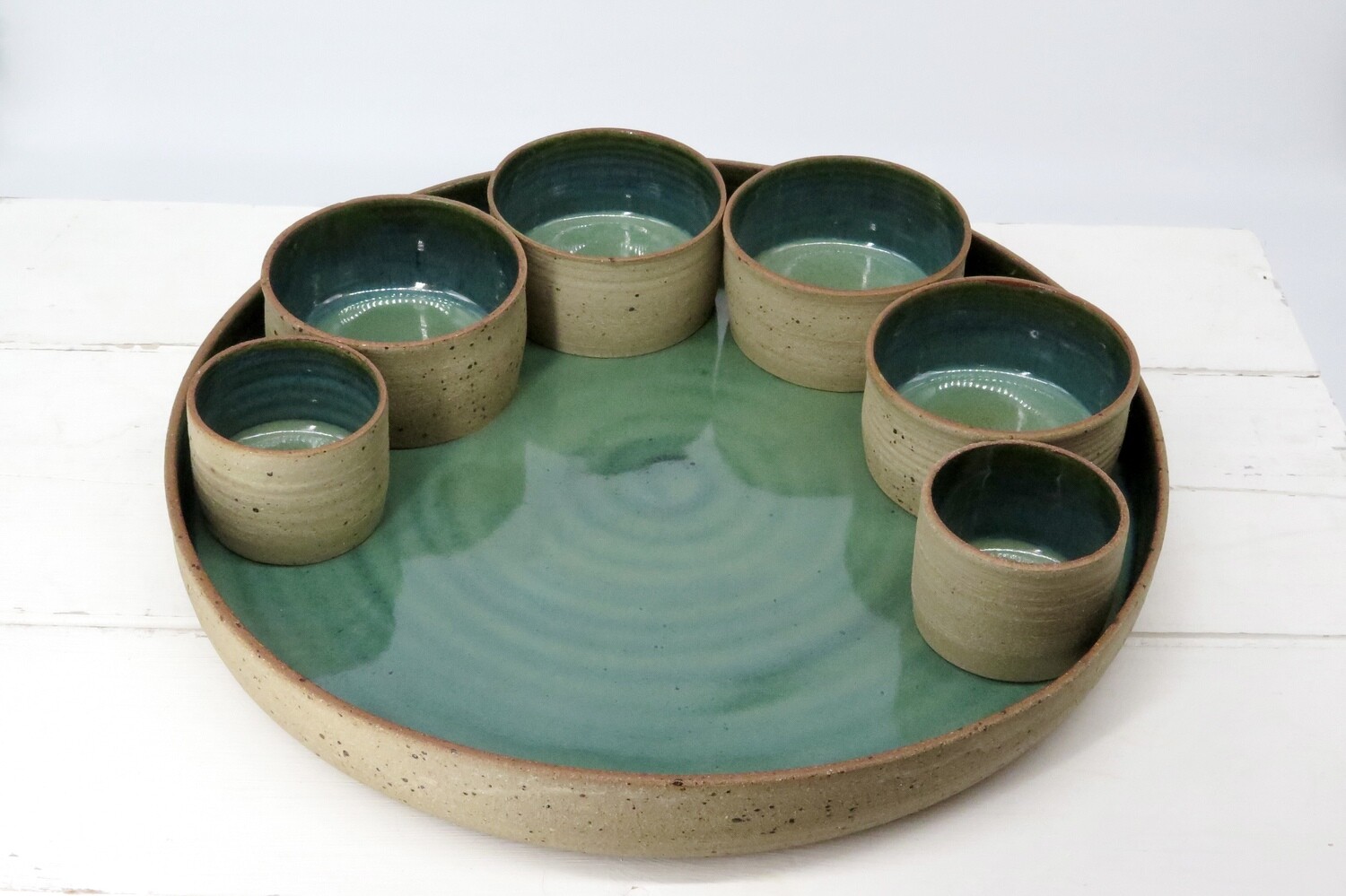 Thali Set - Peacock Green