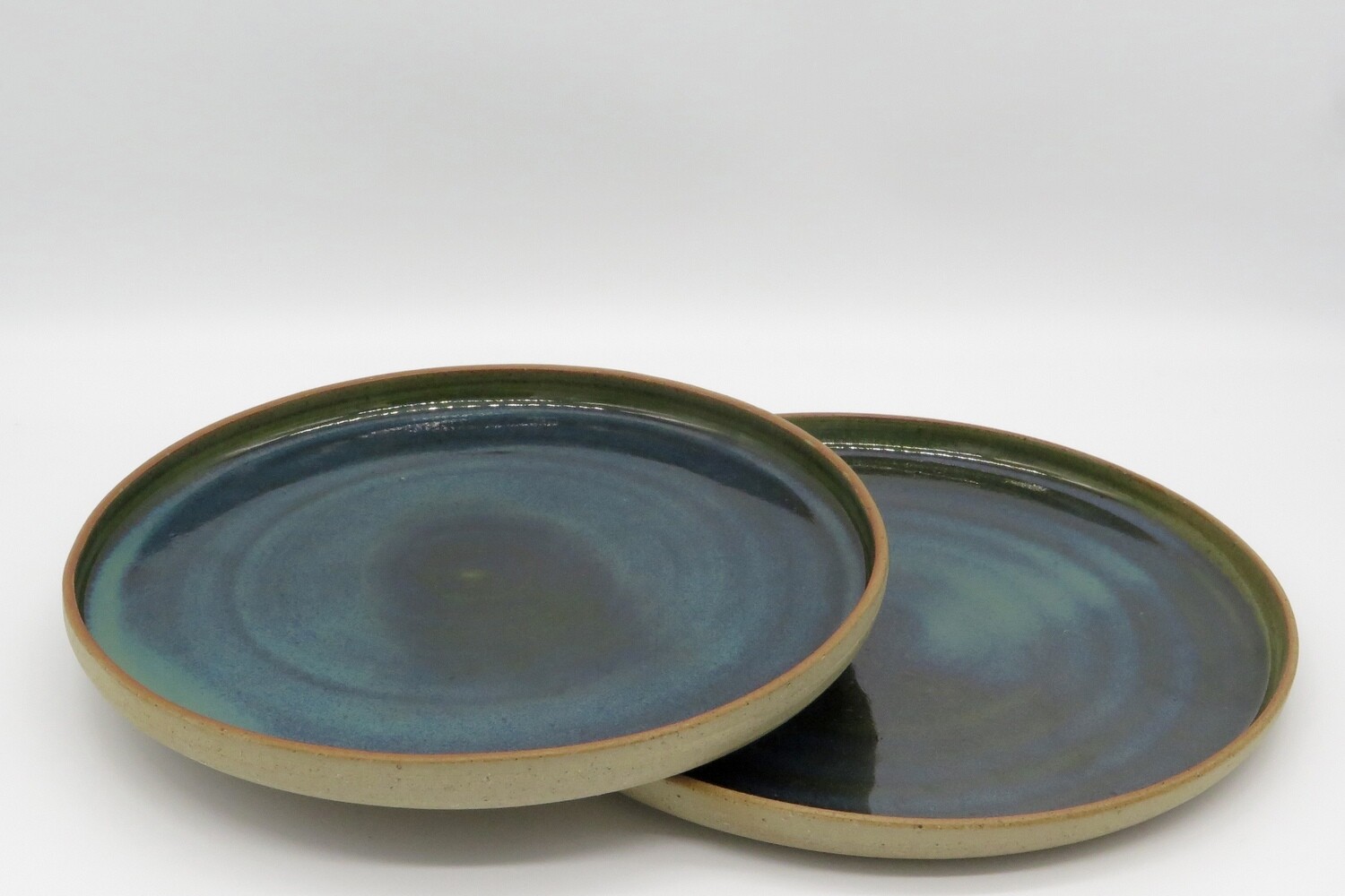 Salad Plate - Peacock green.