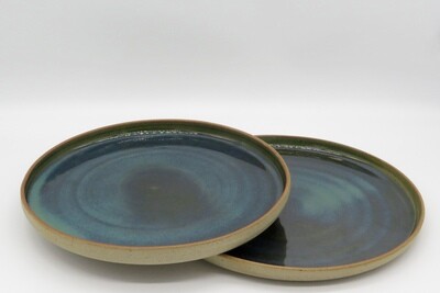 Salad Plate - Peacock green.