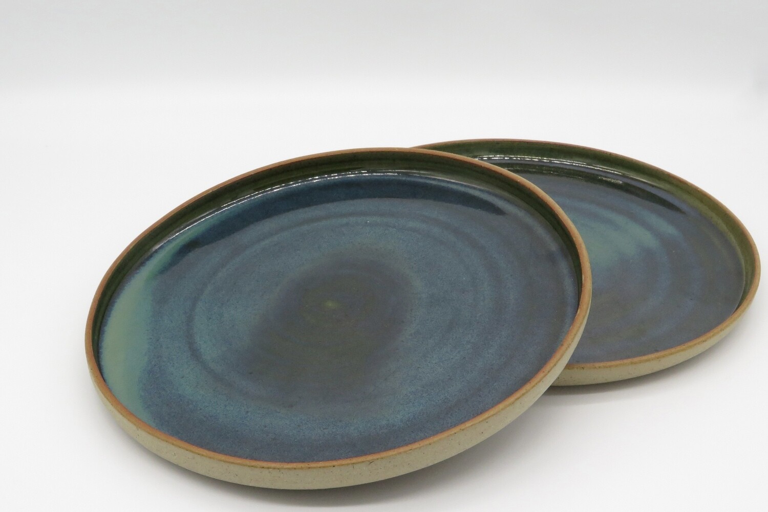 Salad Plate - Peacock green.