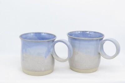 Mug - Sky blue and flecked white.