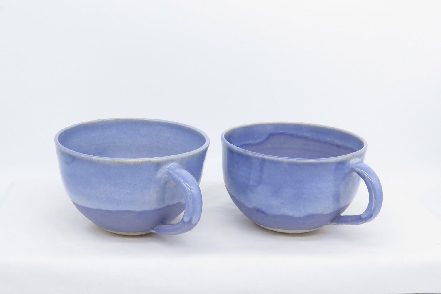 Tea Cup - Purple and sky blue.