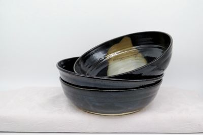 Pasta Bowl - Midnight sky and mottled bronze