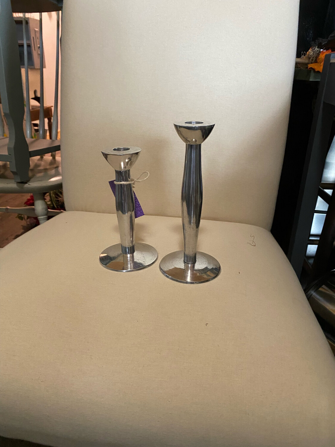 Silver Candleholder Set