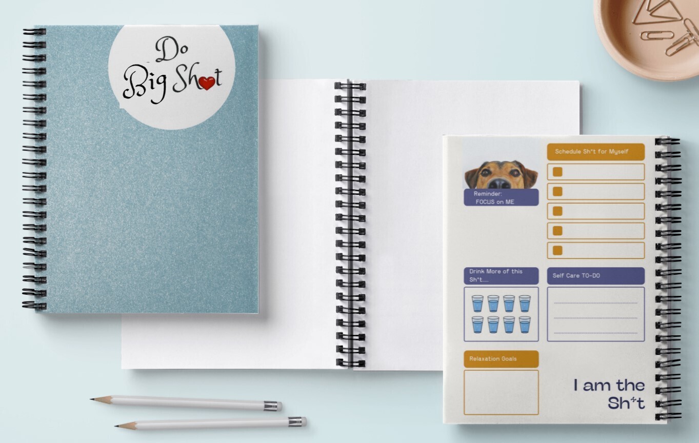 Do Big Sh*t:  Unlined, Blank Journal/Scrapbook with templates to help guide creativity
