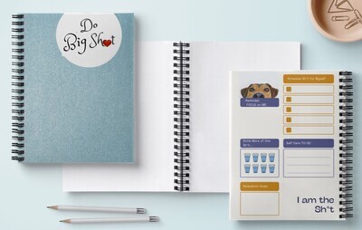Do Big Sh*t:  Unlined, Blank Journal/Scrapbook with templates to help guide creativity