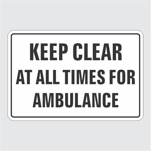 Keep Clear for Ambulance BW