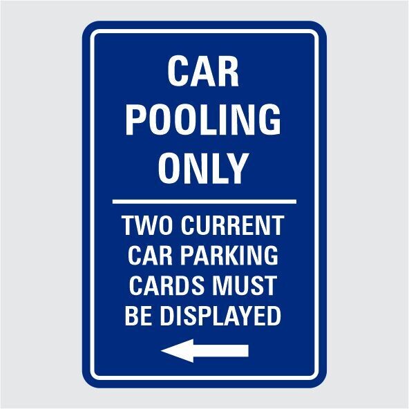 Car Pooling Only Left Arrow