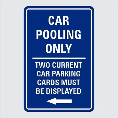 Car Pooling Only Left Arrow