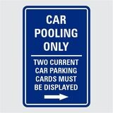 Car Pooling Only Right Arrow