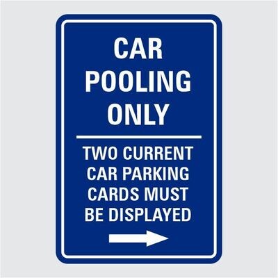 Car Pooling Only Right Arrow