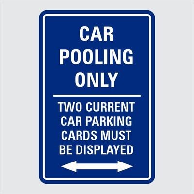 Car Pooling Only Centre Arrows