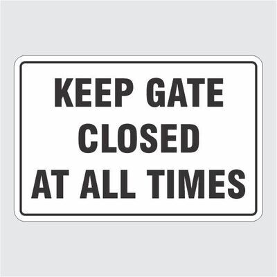 Keep Gate Closed at All Times BW