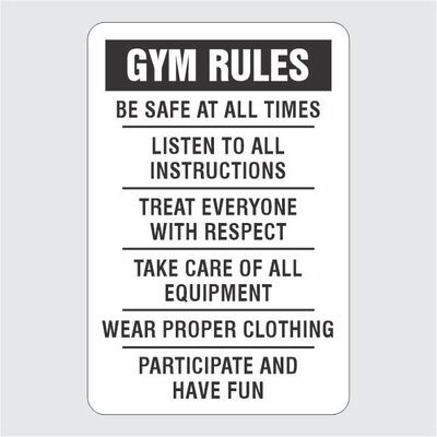 Gym Rules BW 1