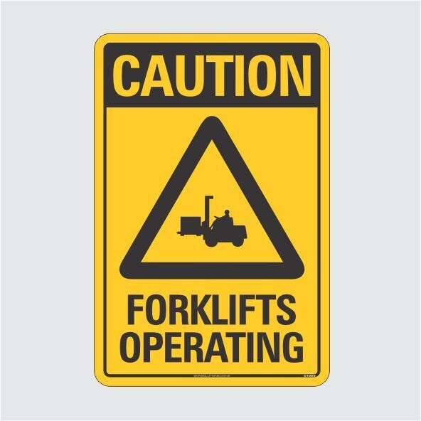 Caution Forklifts Operating