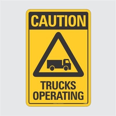 Caution Trucks Operating