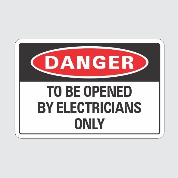 Danger To Be Opened By Electricians Only