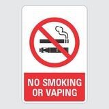 No Smoking or Vaping Red