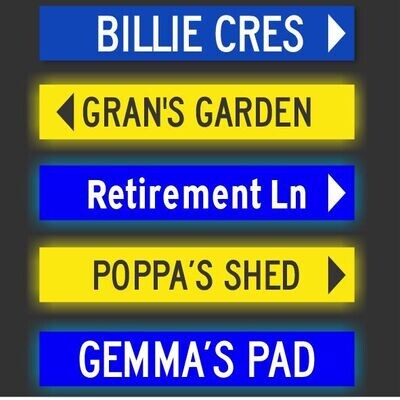 Personalised Street Signs Reflective