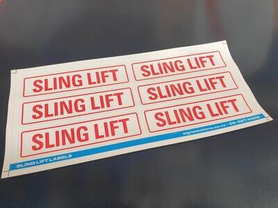 Sling Lift labels