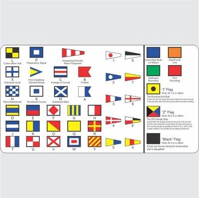 International Race Flag Label - Small w Numbers