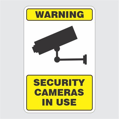 Warning Security Cameras in Use